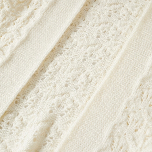 Mango Open Front Weave Beige Maxi Duster Sweater Long Knit Soft Womens Small - Picture 6 of 13